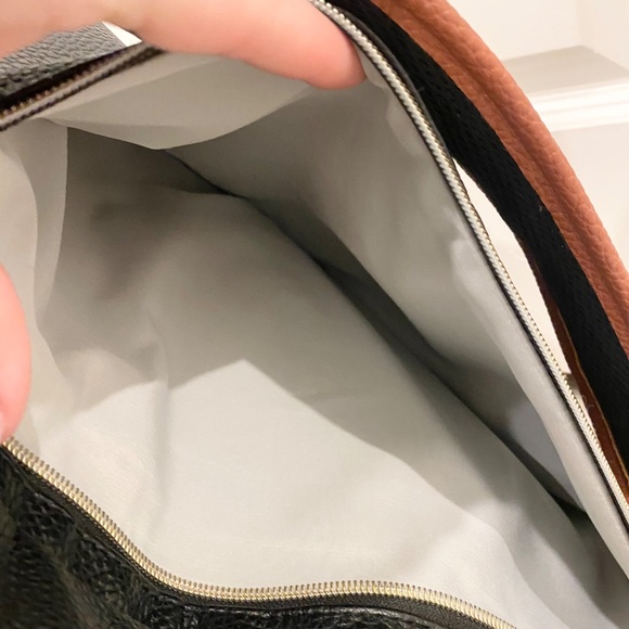 Itzy Ritzy Boss Diaper Bag In Coffee and Cream Excellent Tan White Black Large - Picture 13 of 14